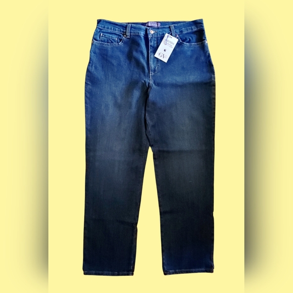 Gloria Vanderbilt SLIMMING Navy Washed-Denim [NWT]] - Picture 2 of 3
